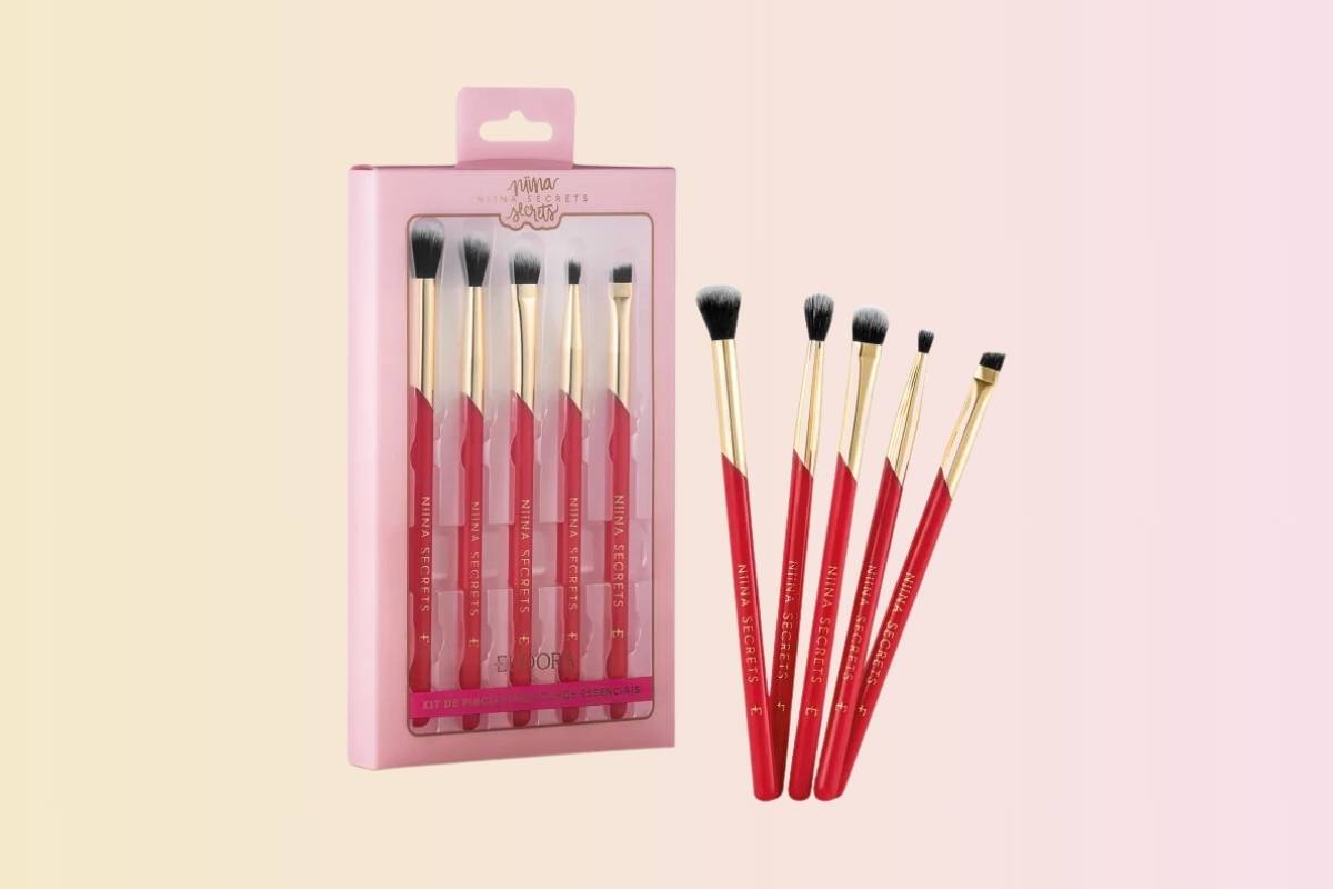Kit de Pincéis para Olhos Essenciais Niina Secrets