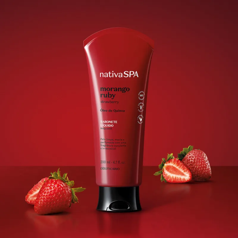 Sabonete Líquido Corporal Nativa SPA Morango Ruby 200ml