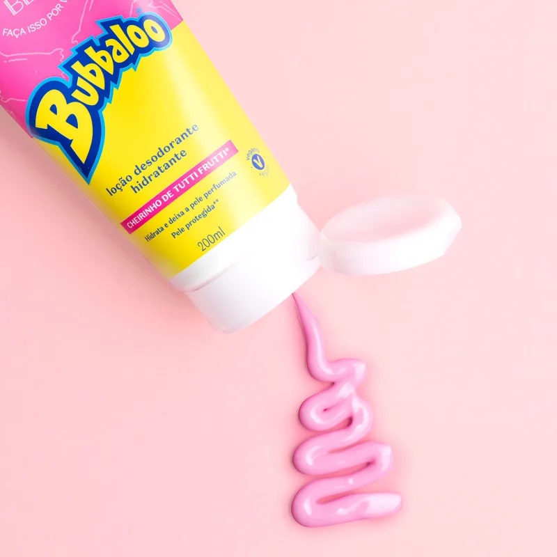 Loção Desodorante Hidratante Corporal Cuide-se Bem Bubbaloo Tutti Frutti